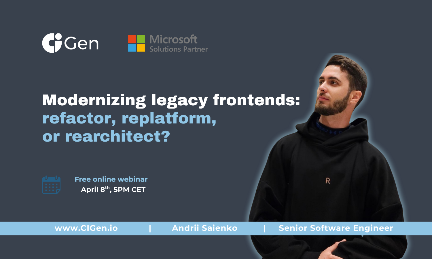 Webinar: Modernizing legacy frontends – refactor, migrate, or fully rearchitect? 